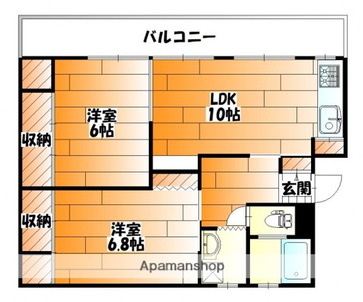 マンション尾那岡の間取り