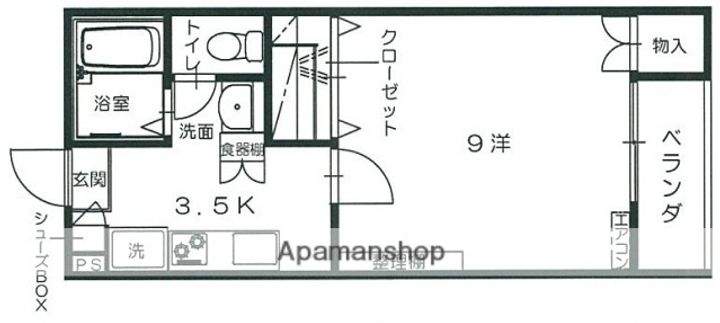 ベルビュー松井Bの間取り
