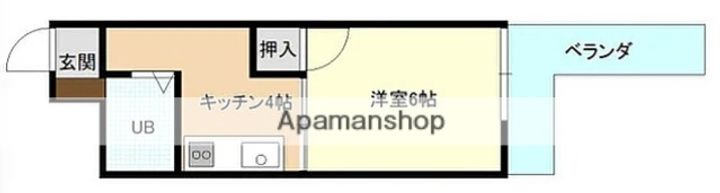 広島県広島市中区平野町の賃貸マンションの間取り