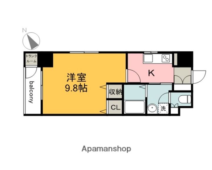 広島県広島市中区大手町3丁目の賃貸マンションの間取り