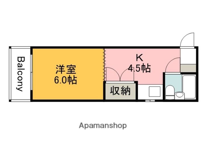 東雲コーポ206の間取り
