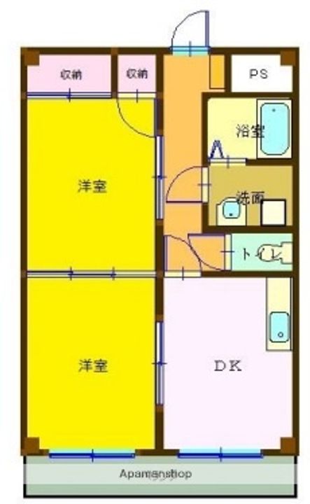 蓮池マンションⅡ201の間取り