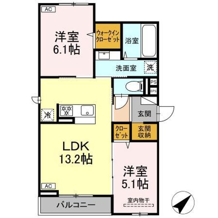 プレミア西条中央B棟の間取り