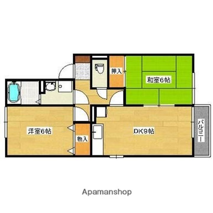 広島県広島市安佐南区緑井5丁目の賃貸アパートの間取り