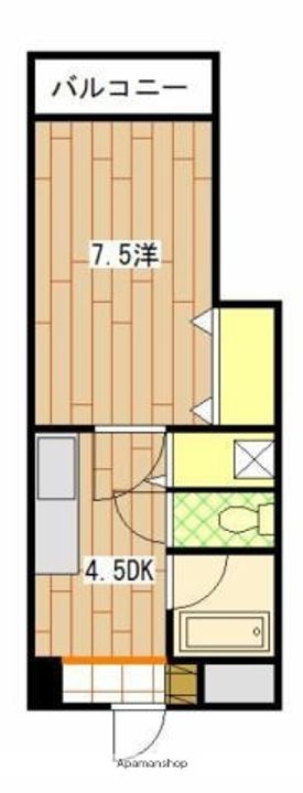 広島県広島市西区中広町2丁目の賃貸マンションの間取り