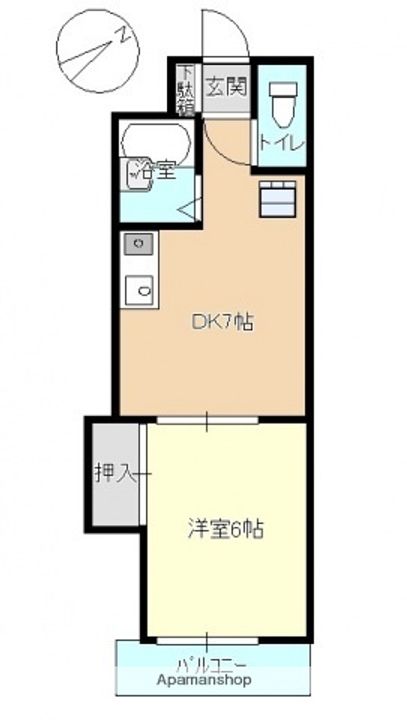 SHUコーポ牛田304の間取り