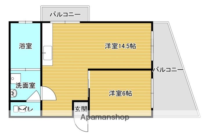広島県広島市西区古江新町の賃貸マンションの間取り
