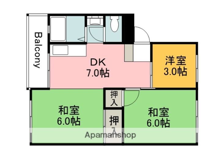 木本レジデンスBの間取り