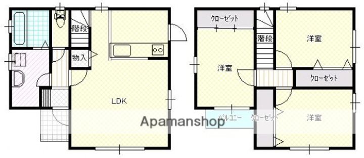広島県広島市安佐南区川内2丁目(一戸建)の賃貸物件の間取り