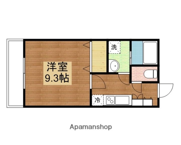 広島県東広島市西条下見6丁目の賃貸アパートの間取り