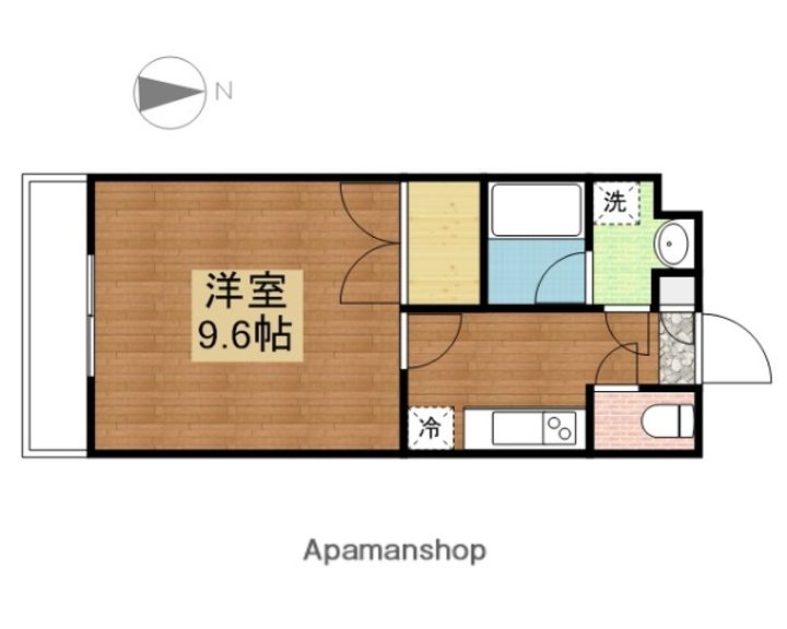 広島県東広島市西条下見5丁目の賃貸マンションの間取り