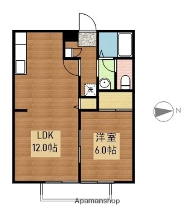 パナハイツ八本松202の間取り