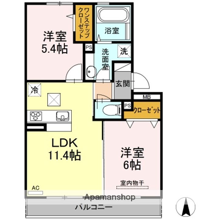 D−ROOM花梨 C棟の間取り