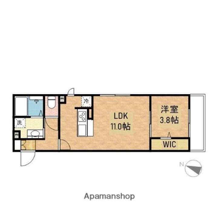 広島県東広島市寺家駅前の賃貸アパート201の間取り