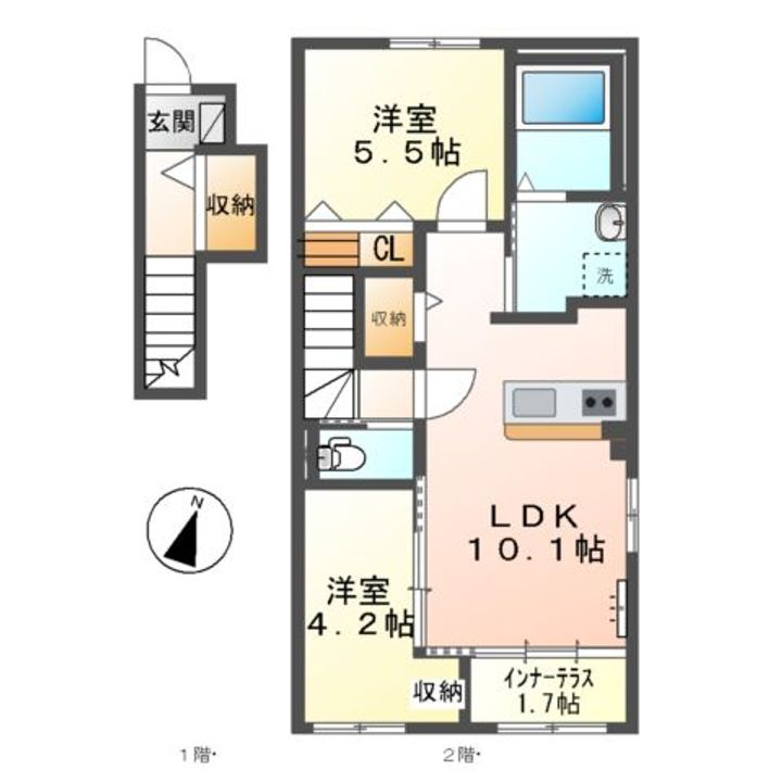 パームコート長尾の間取り
