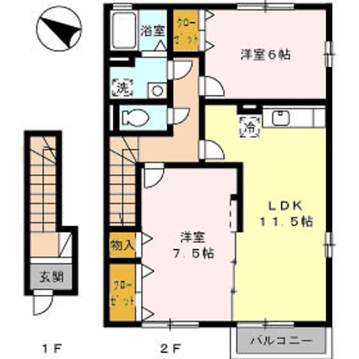 セジュール櫻C棟の間取り