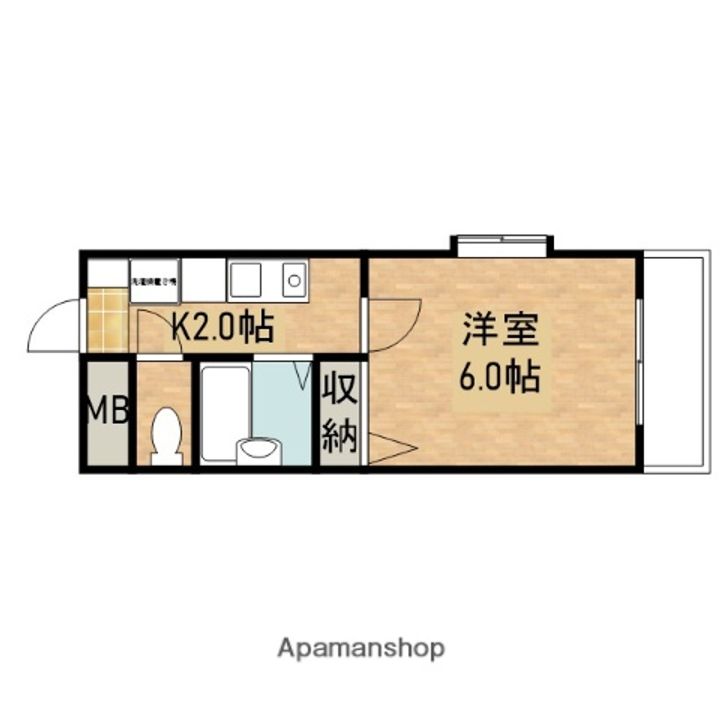 広島県安芸郡海田町南堀川町の賃貸マンションの間取り