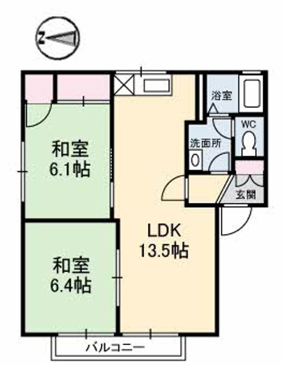 パークサイド・イズミ D号館の間取り