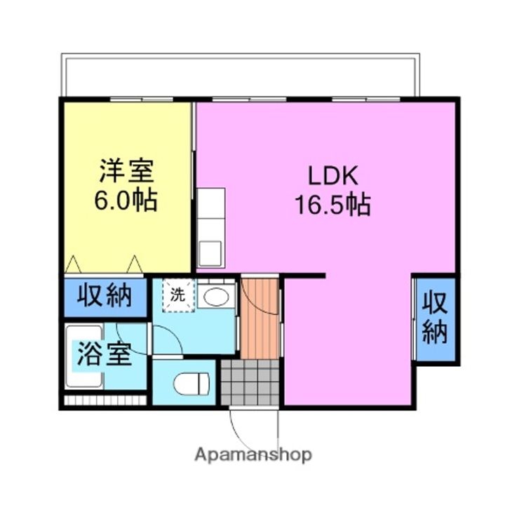 山口県岩国市麻里布町4丁目の賃貸マンション301の間取り