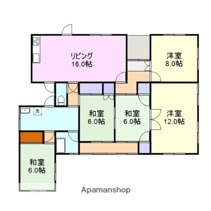 山口県岩国市保津町2丁目(一戸建)の賃貸物件の間取り
