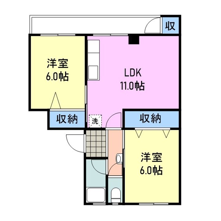 共立ハイツの間取り