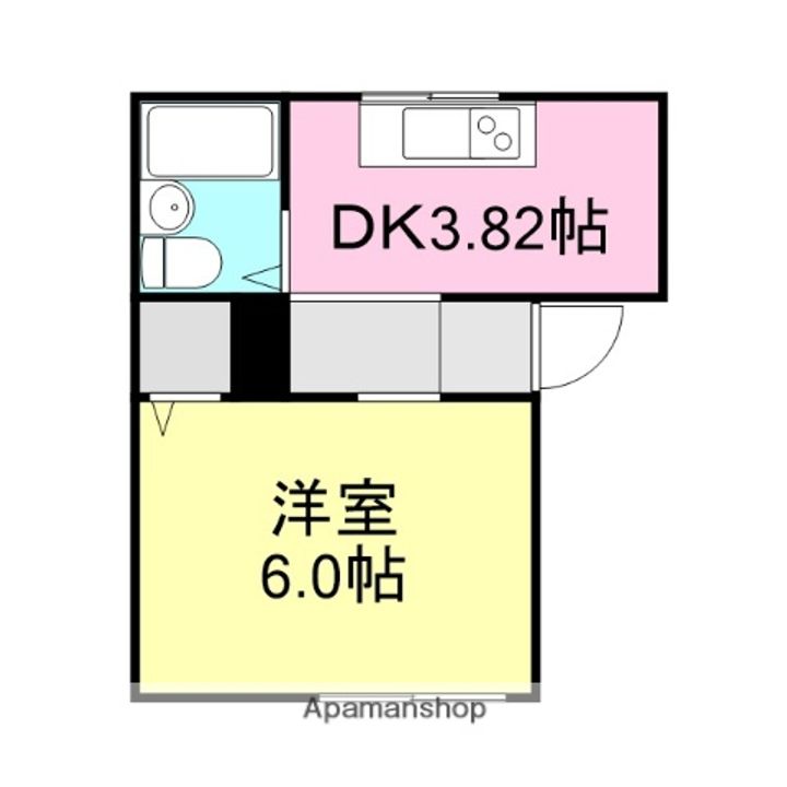 山口県岩国市元町1丁目の賃貸アパートの間取り