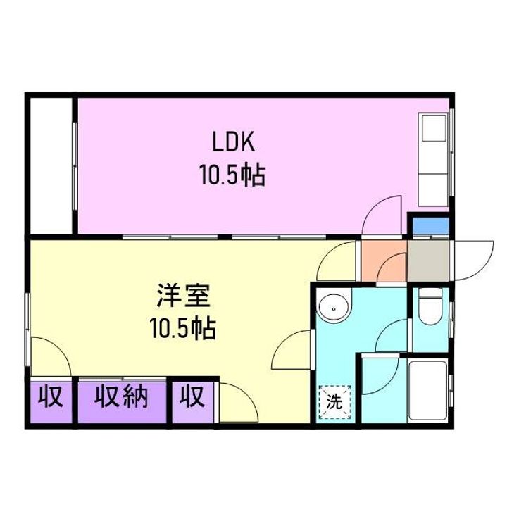 ハイツヨシウラ202の間取り