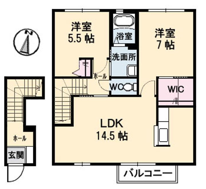 ヴィラ泉・東の間取り