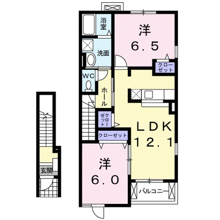 フランメゾンB棟の間取り