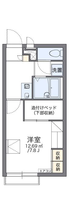 レオパレス川口208の間取り