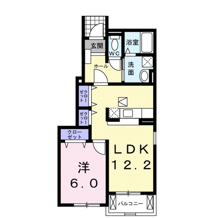 アルドーレ 四番館の間取り