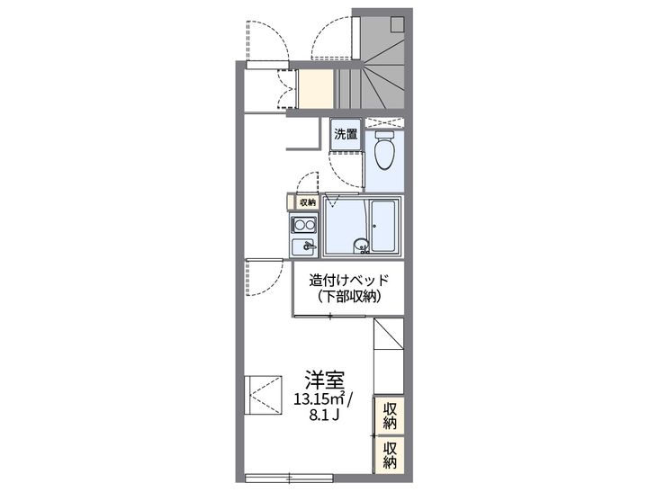 レオパレスロータスヒルズ2番館104の間取り