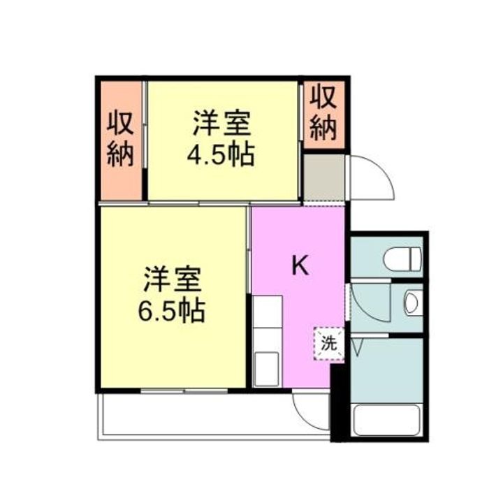 ヴィラナリー築出 2号棟の間取り