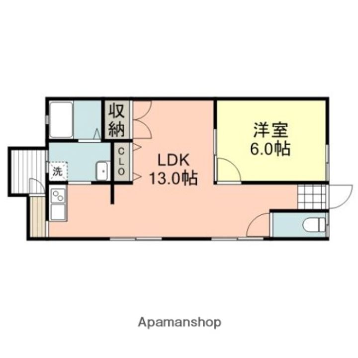南トミアパート201の間取り