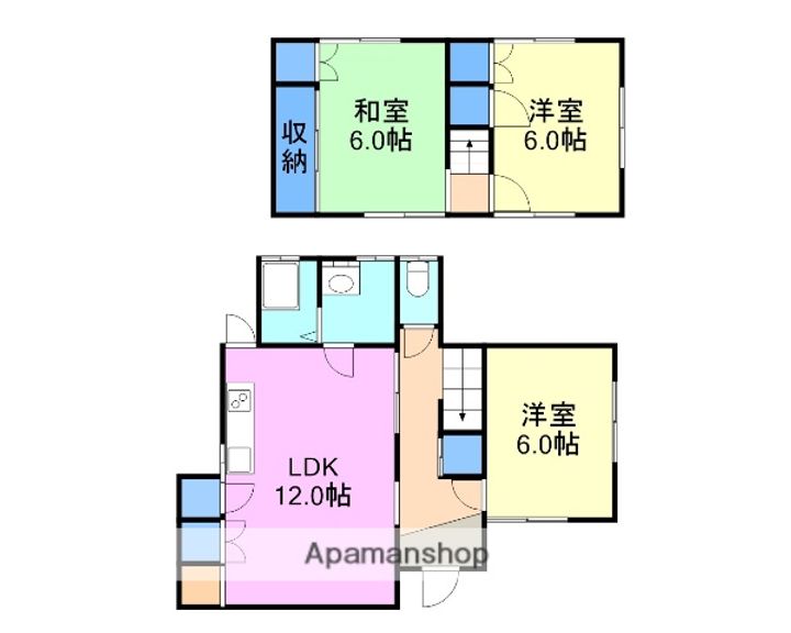 山口県岩国市保津町1丁目(一戸建)の賃貸物件戸建ての間取り