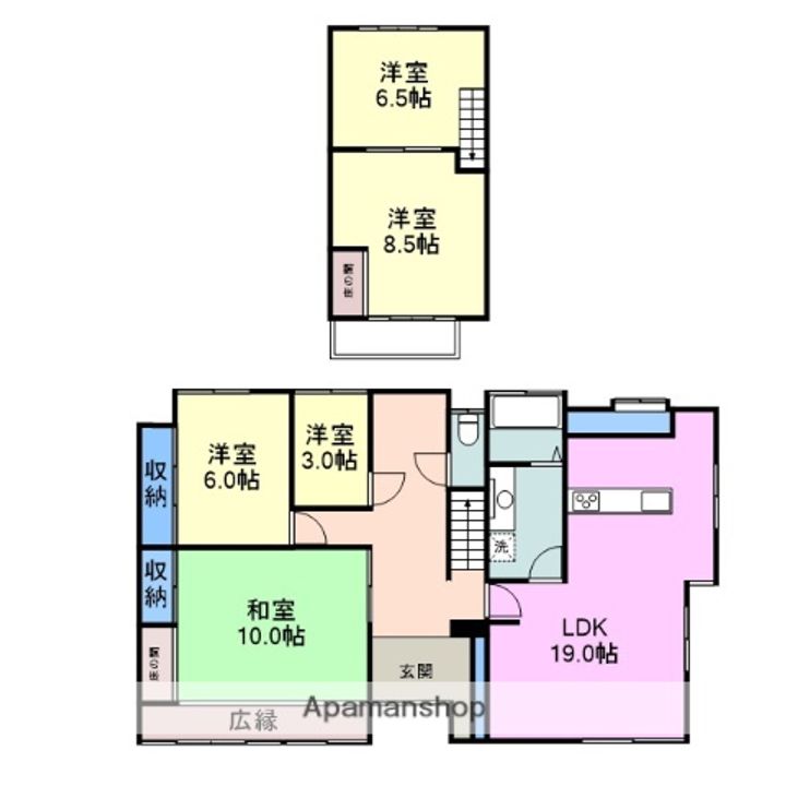 山口県岩国市由宇町南2丁目(一戸建)の賃貸物件の間取り