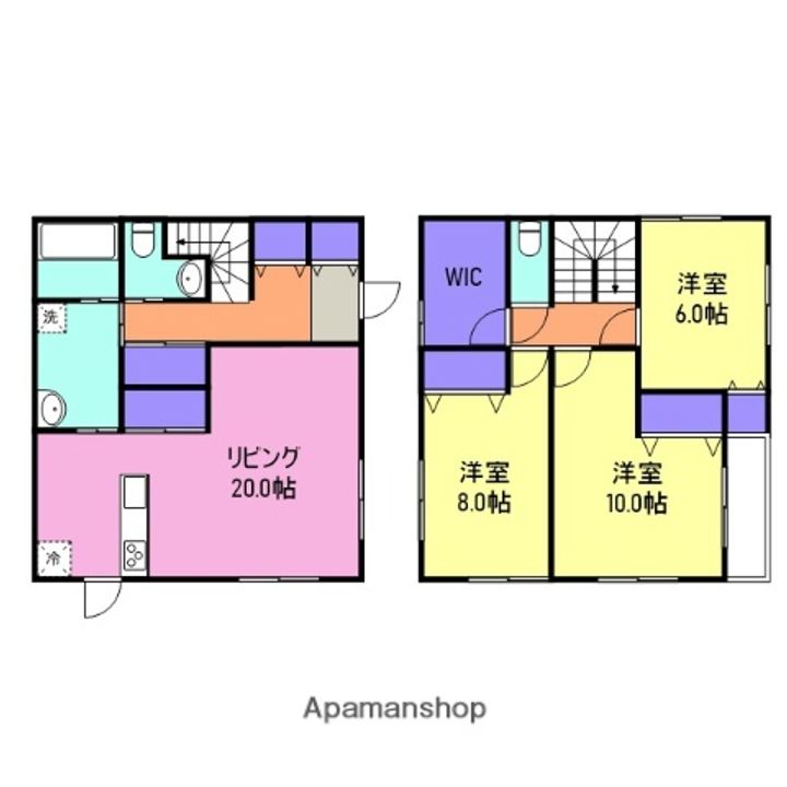 山口県岩国市保津町1丁目(一戸建)の賃貸物件の間取り