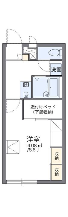 レオパレス姫山202の間取り