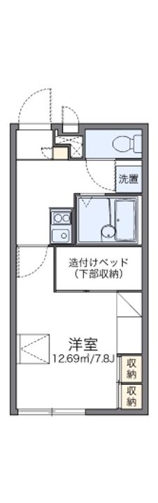 レオパレス湯田温泉の間取り