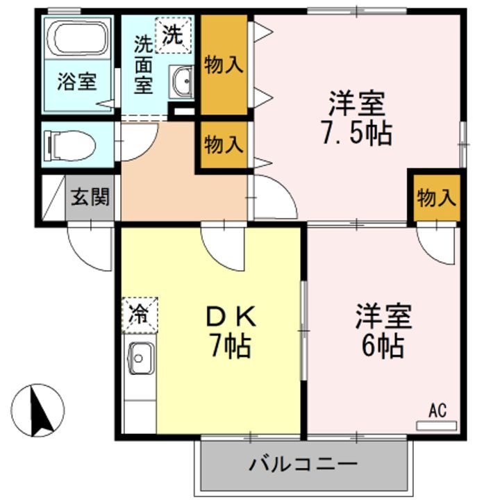 セジュール三番館の間取り