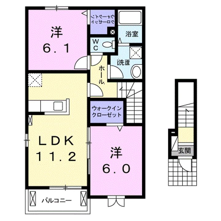 シャトレ・カズBの間取り