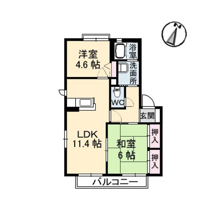 シャーメゾン ウィンズ B棟の間取り