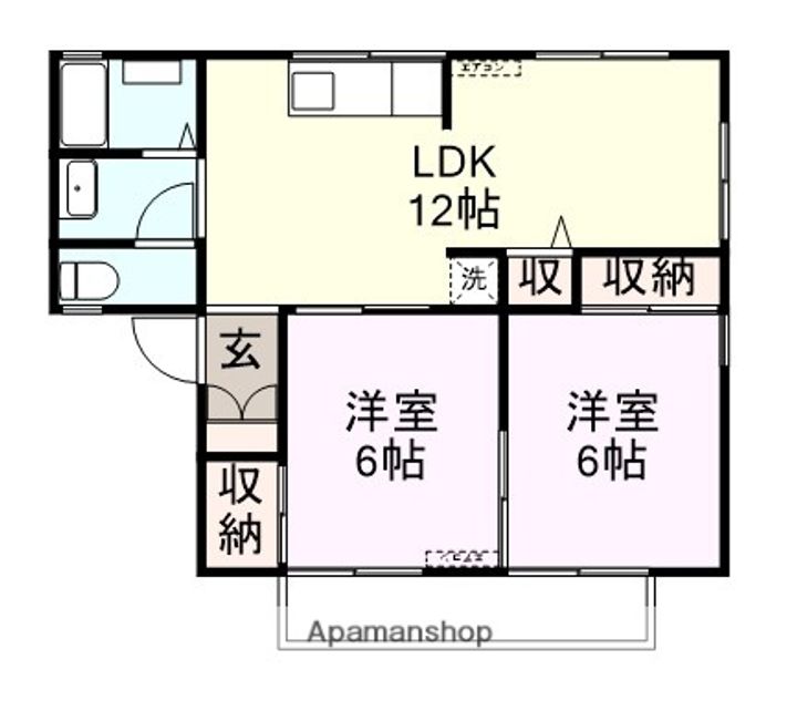 メゾン・ド・光 A棟A201の間取り
