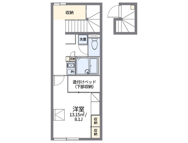 レオパレスボムール西高泊209の間取り