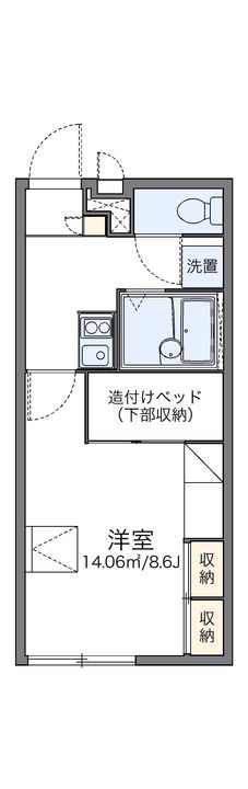 レオパレスレイク104の間取り