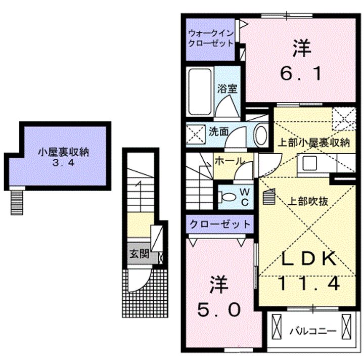 カステルールAの間取り