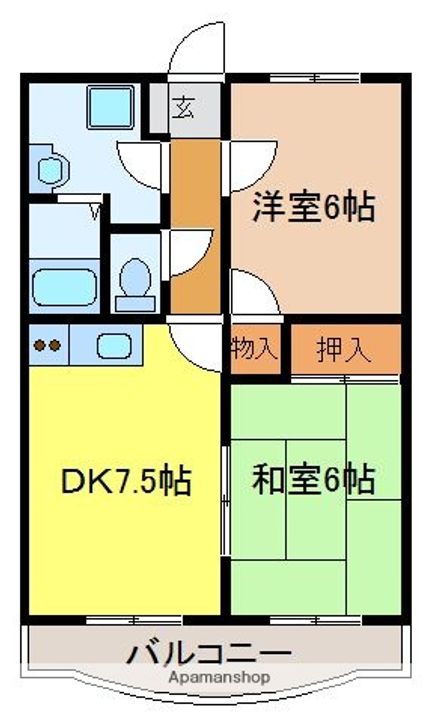 サバービア福輪201の間取り