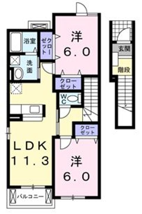 ルミエール ロジュマンBの間取り