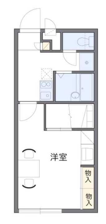 レオパレス開204の間取り