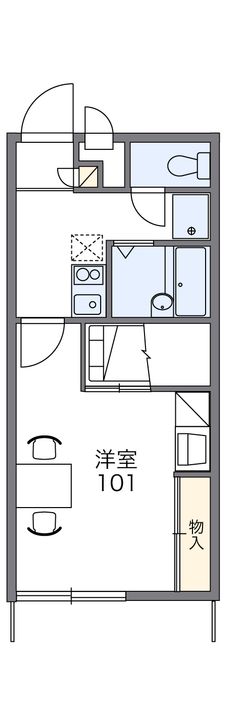 レオパレスメルベーユ105の間取り